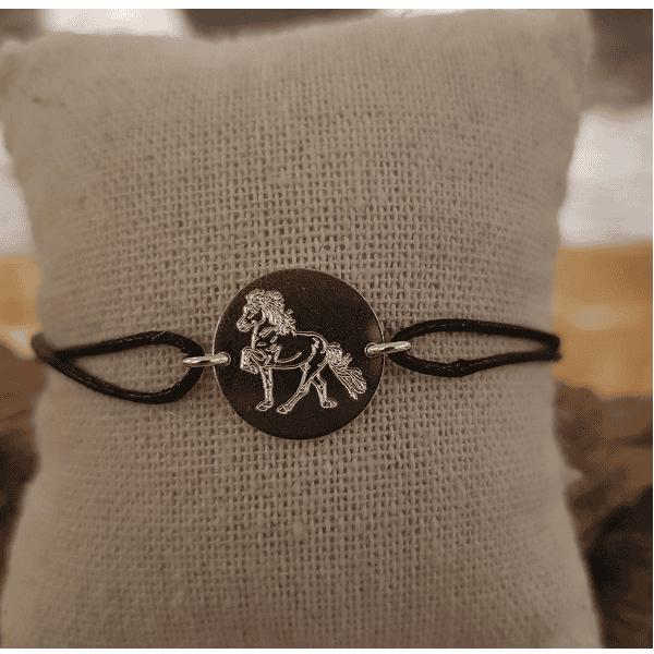 Armbandje gecoat koord zwart Armbandje gecoat koord zwart