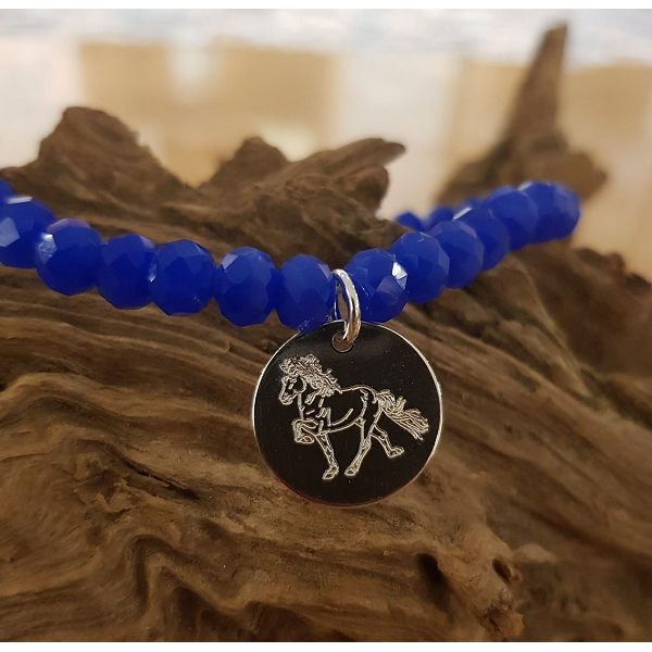 Kralenarmbandje Konsert blauw